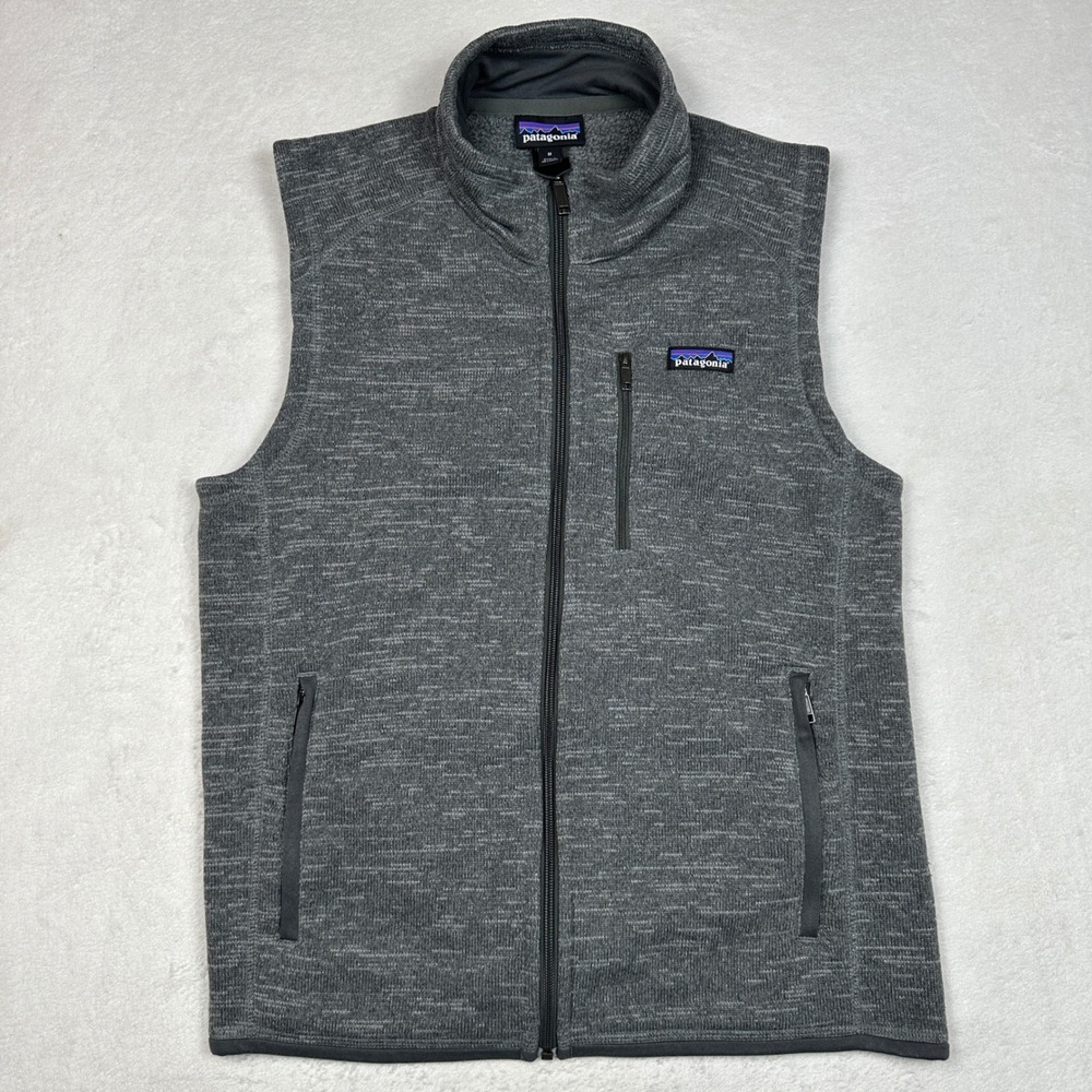 Patagonia Better Sweater Vest Mens Medium Gray Full Zip Fleece Jacket 25882